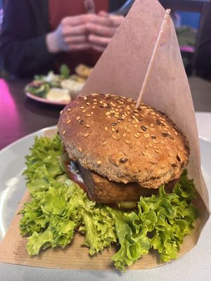 Tofu burger  at RoseHip Vegan Kebabs in Vilnius