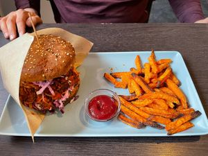 Pulled Jackfruit Burger   at RoseHip Vegan Kebabs in Vilnius