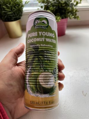 Coconut water 🤤  at RoseHip Vegan Kebabs in Vilnius