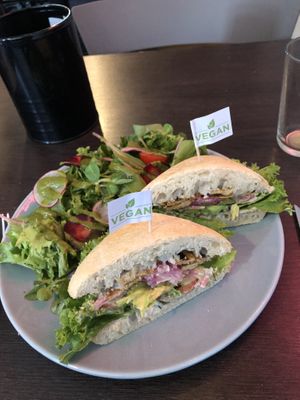Tempeh sandwich - also VERY good!  at RoseHip Vegan Kebabs in Vilnius