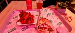 Massive wrap at RoseHip Vegan Kebabs in Vilnius