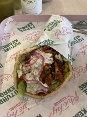 Classic kebab - Rosehip Vegan Kebabs, Vilnius  at RoseHip Vegan Kebabs in Vilnius