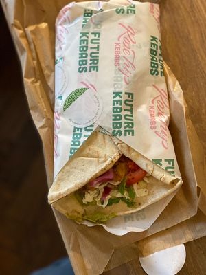 No chicken wrap from Rosehip Vegan Kebabs, Vilnius  at RoseHip Vegan Kebabs in Vilnius