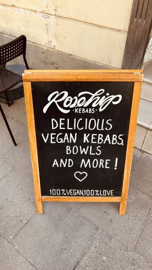   at RoseHip Vegan Kebabs in Vilnius
