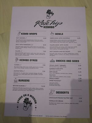 Foods 06/2023 at RoseHip Vegan Kebabs in Vilnius