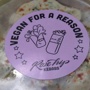 Vegan for a reason, actually for many good reasons! ;) at RoseHip Vegan Kebabs in Vilnius