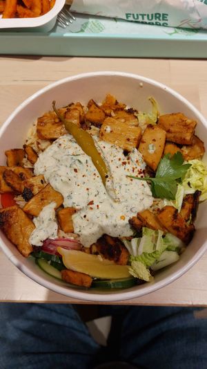 Not chicken bowl. at RoseHip Vegan Kebabs in Vilnius