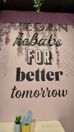 Wall. at RoseHip Vegan Kebabs in Vilnius