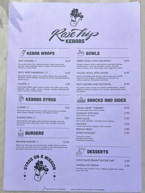   at RoseHip Vegan Kebabs in Vilnius