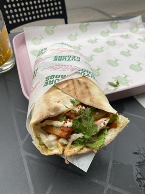 Pea Protein wrap  at RoseHip Vegan Kebabs in Vilnius