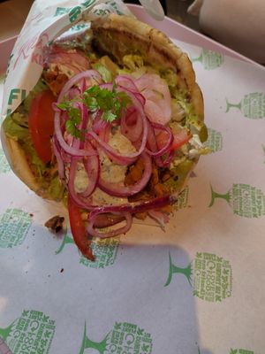 Classic gyros at RoseHip Vegan Kebabs in Vilnius