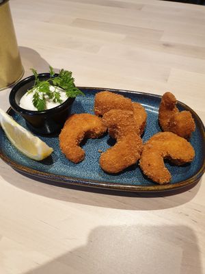 Vegan shrimp at RoseHip Vegan Kebabs in Vilnius