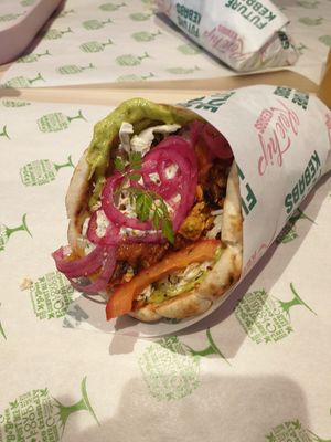 Classic gyro at RoseHip Vegan Kebabs in Vilnius