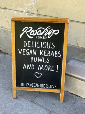   at RoseHip Vegan Kebabs in Vilnius