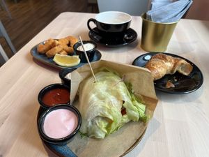 My big feast😄 at RoseHip Vegan Kebabs in Vilnius