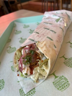 Not chicken kebab   at RoseHip Vegan Kebabs in Vilnius