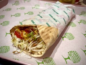 Kebab Wrap „spicy with parmesan" #Veganuary at RoseHip Vegan Kebabs in Vilnius