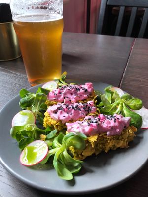 Tofu nuggets at RoseHip Vegan Kebabs in Vilnius