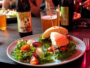 tempeh sandwich. really good! at RoseHip Vegan Kebabs in Vilnius