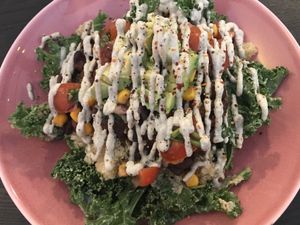 Quinoa Salad at RoseHip Vegan Kebabs in Vilnius