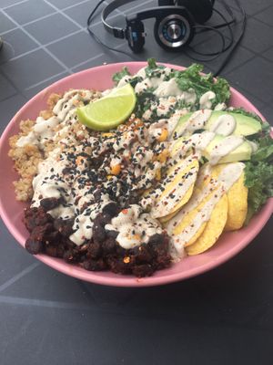 Mexican bowl at RoseHip Vegan Kebabs in Vilnius