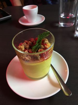 Pana cotta at RoseHip Vegan Kebabs in Vilnius