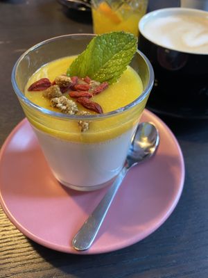 Pannacotta at RoseHip Vegan Kebabs in Vilnius
