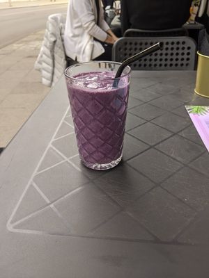 Blueberry Smoothie at RoseHip Vegan Kebabs in Vilnius