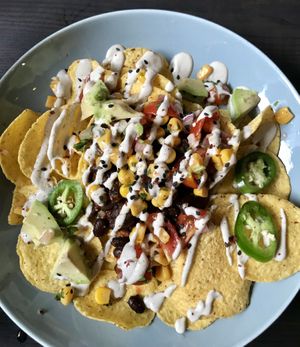 Nachos at RoseHip Vegan Kebabs in Vilnius