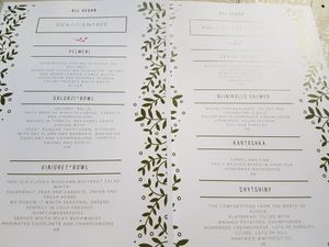 menu at Kuschlowski in Berlin
