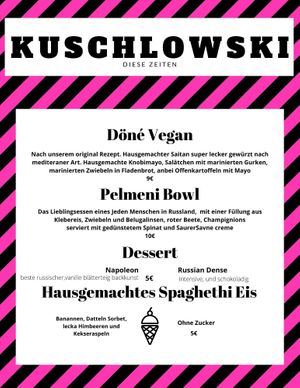 during this times, we sell from our window// tuesday till sunday - 4 till 9 pm at Kuschlowski in Berlin