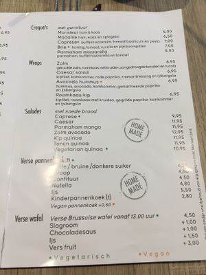 Menu list 3; even vegan pancakes and wraps!  at Food & Goods by Bonacci  in Genk