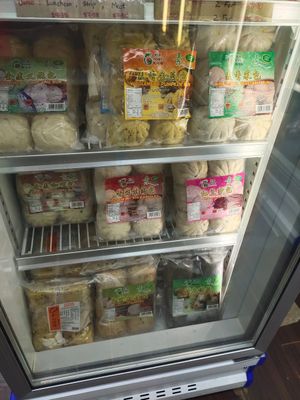 Frozen vegetarian Bao at Taste Original Organic in Central Singapore