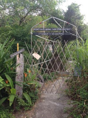 The gate... at Herboland in Outlying Islands