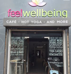 the wellbeing cafe entrance at The Wellbeing Cafe in Watford