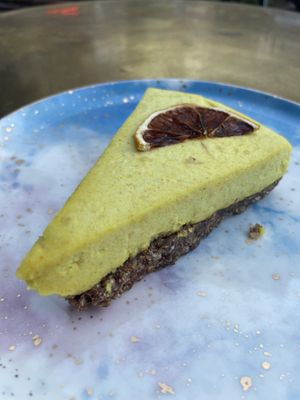 Lemon cheesecake at Healin Foods in Istanbul