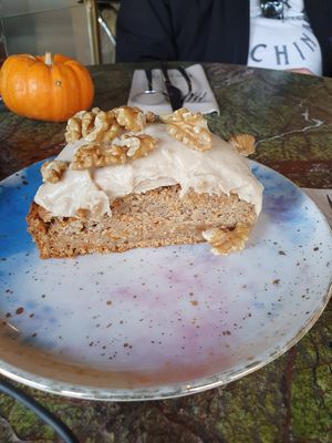Vegan carrot cake at Healin Foods in Istanbul