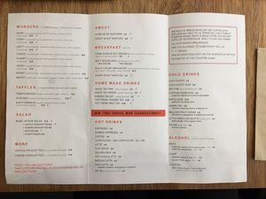the menu  at B-Nut Brasschaat in Brasschaat