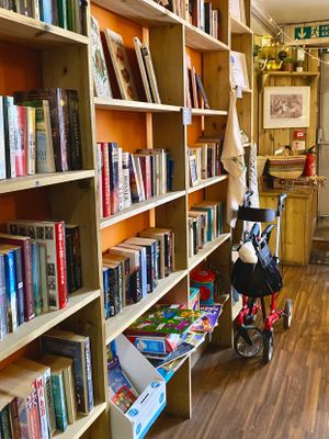 Library wall  at Me & Mrs Jones Deli in Torquay