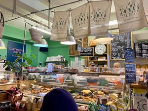 Deli counter at Me & Mrs Jones Deli in Torquay