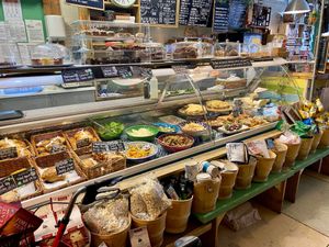 Deli counter at Me & Mrs Jones Deli in Torquay