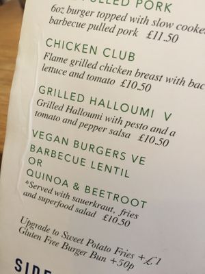 Menu May 2019 at The Offshore in Torquay