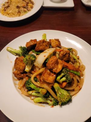 Thick Veggie Udon Noodles at Huynh Restaurant in Houston