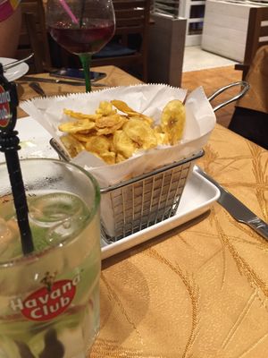 Bananachips y’all  at Salsa Suárez in Varadero