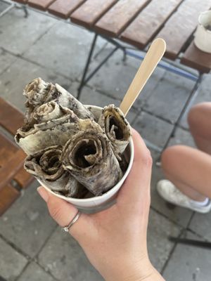 Banana and Oreo frozen rolls  at Frozen Rolls - Tajskie Lody in Krakow