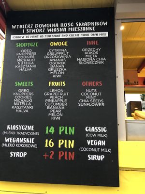 Menu  at Frozen Rolls - Tajskie Lody in Krakow