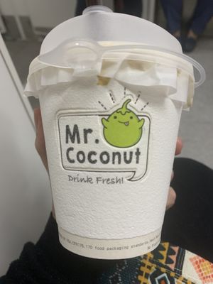 Amazing coconut coffee. Hot and cold available with coconut pearls.   at Mr Coconut - Far East Plaza in Central Singapore