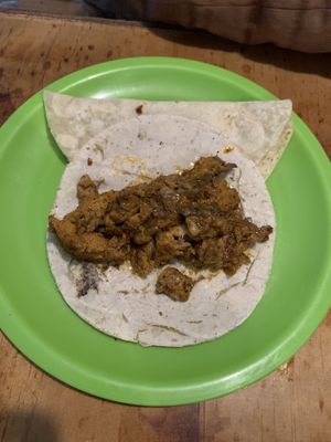 Taco at Taco Station in San Andres Cholula