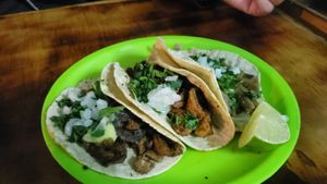tacos at Taco Station in San Andres Cholula