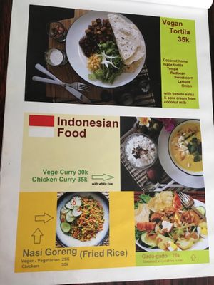 Menu at Griya Super Food in Ubud